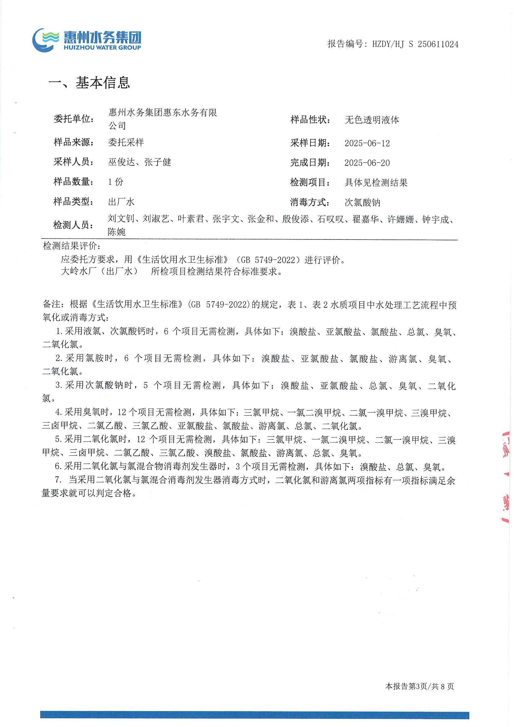 2025年6月水质检测报告（出厂水）_南宫体育